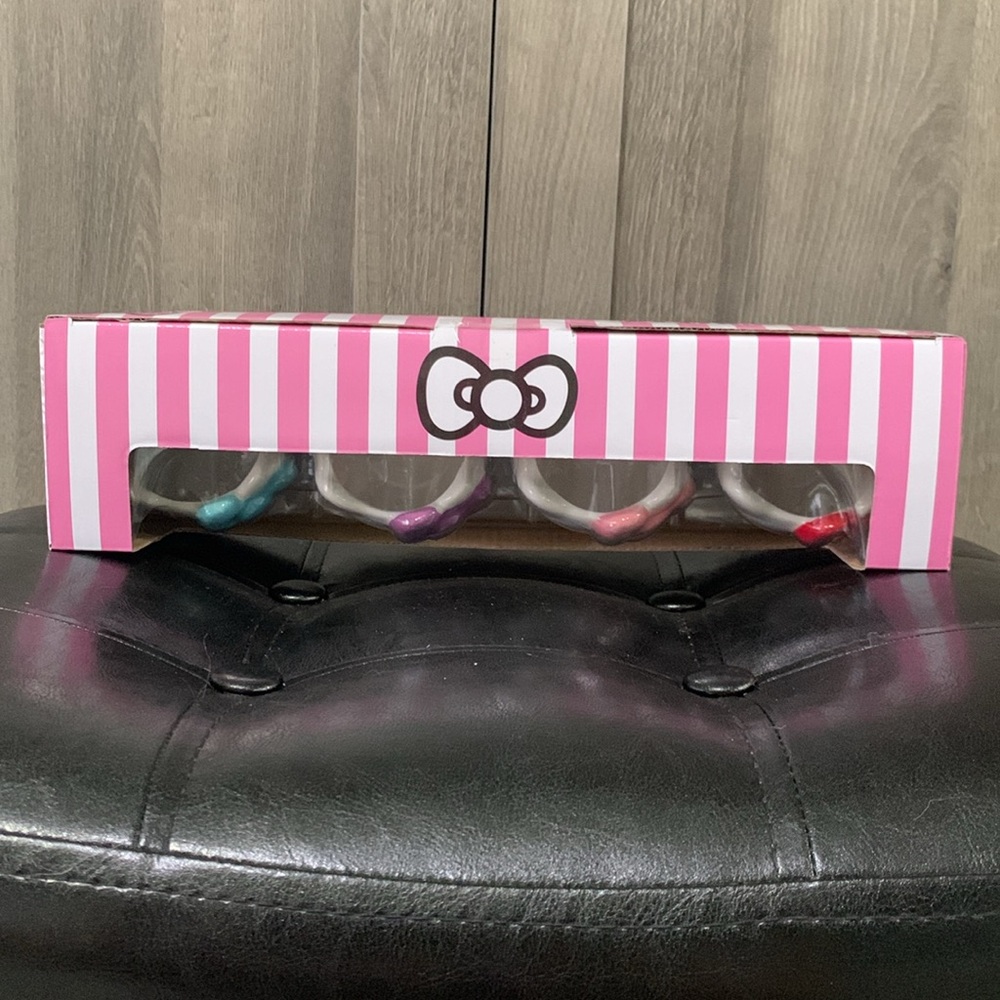 New Hello Kitty Ceramic Sculpted Mini Espresso Small Cup Set In Different Bows - Picture 9 of 9